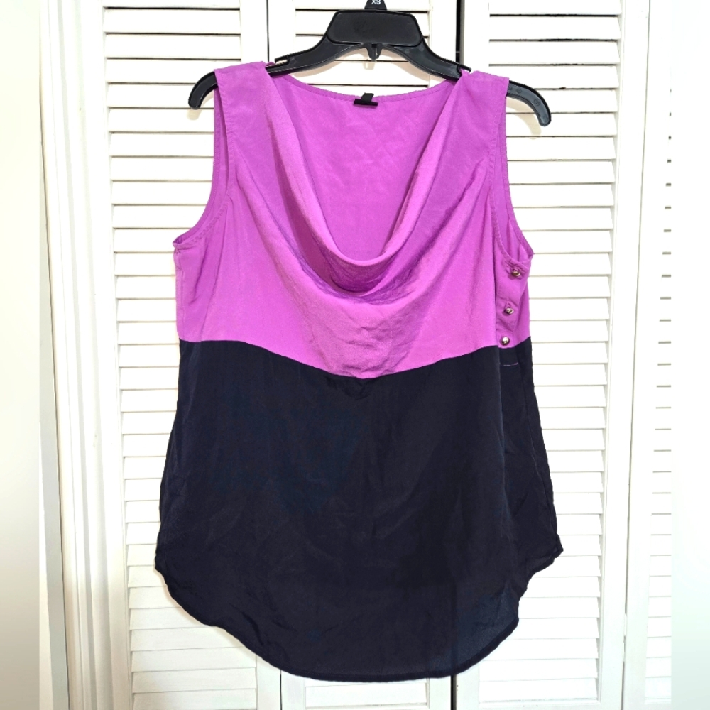 Rafaella Women's XL Purple and Black Sleeveless Top
